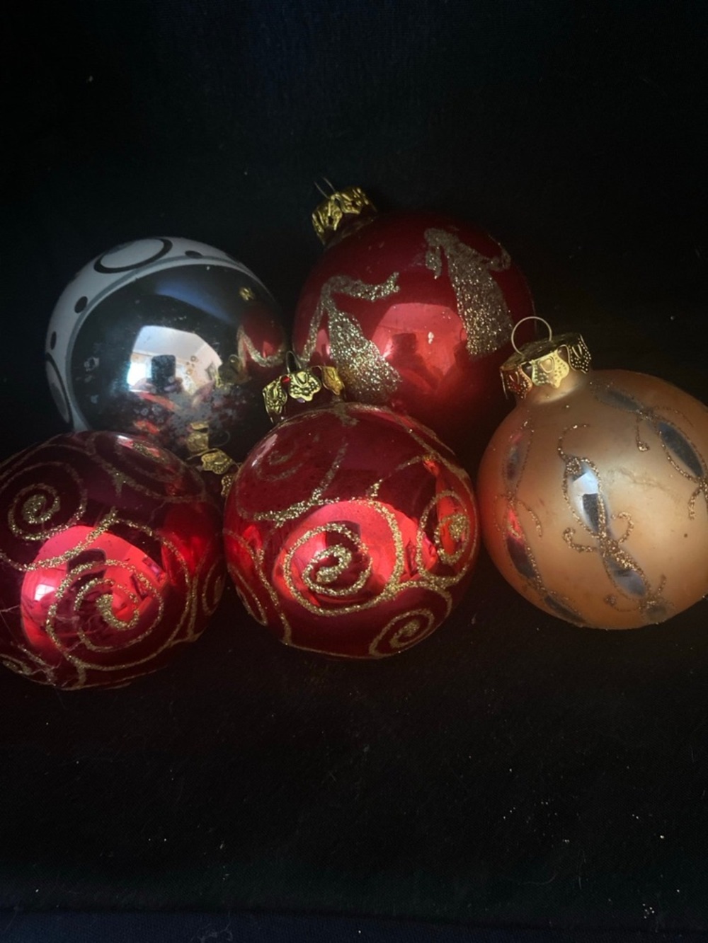 Lot of Vintage Mercury Glass Christmas Balls Ornaments